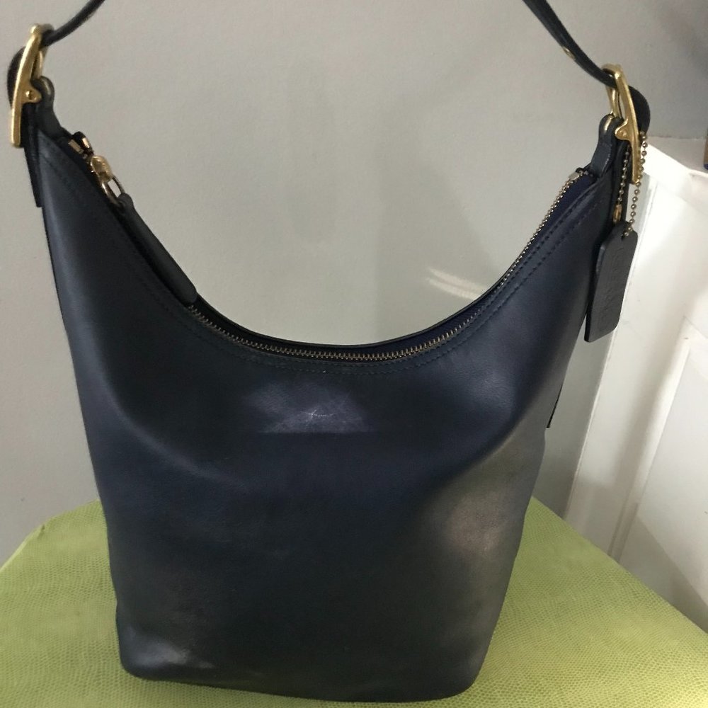 SOLD      Vintage Coach Legacy West Hobo Shoulder Bag Style Rare Navy Blue